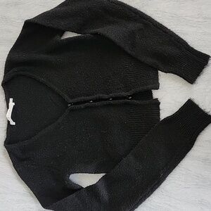 ASTR Cropped Black Cozy Cardigan/Sweater Womens Size XS